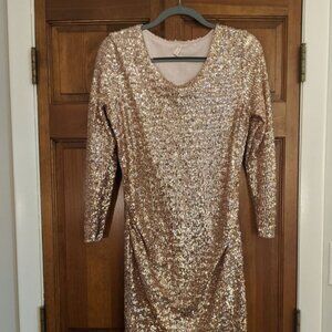 Pink Blush sequin dress